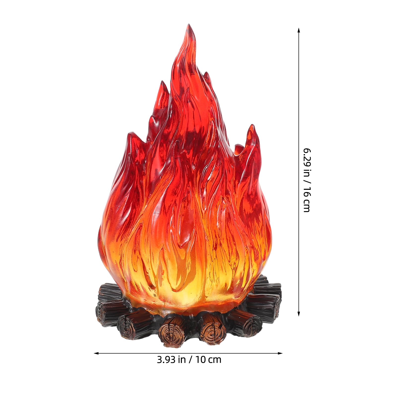 Artibetter Luce Notturna Decorativa a Fiamma Artificiale LED senza Fiamma, Lampada da Tavolo per Feste e Campeggio, Effetto Fuoco Realistico per Casa e Ambienti Interni