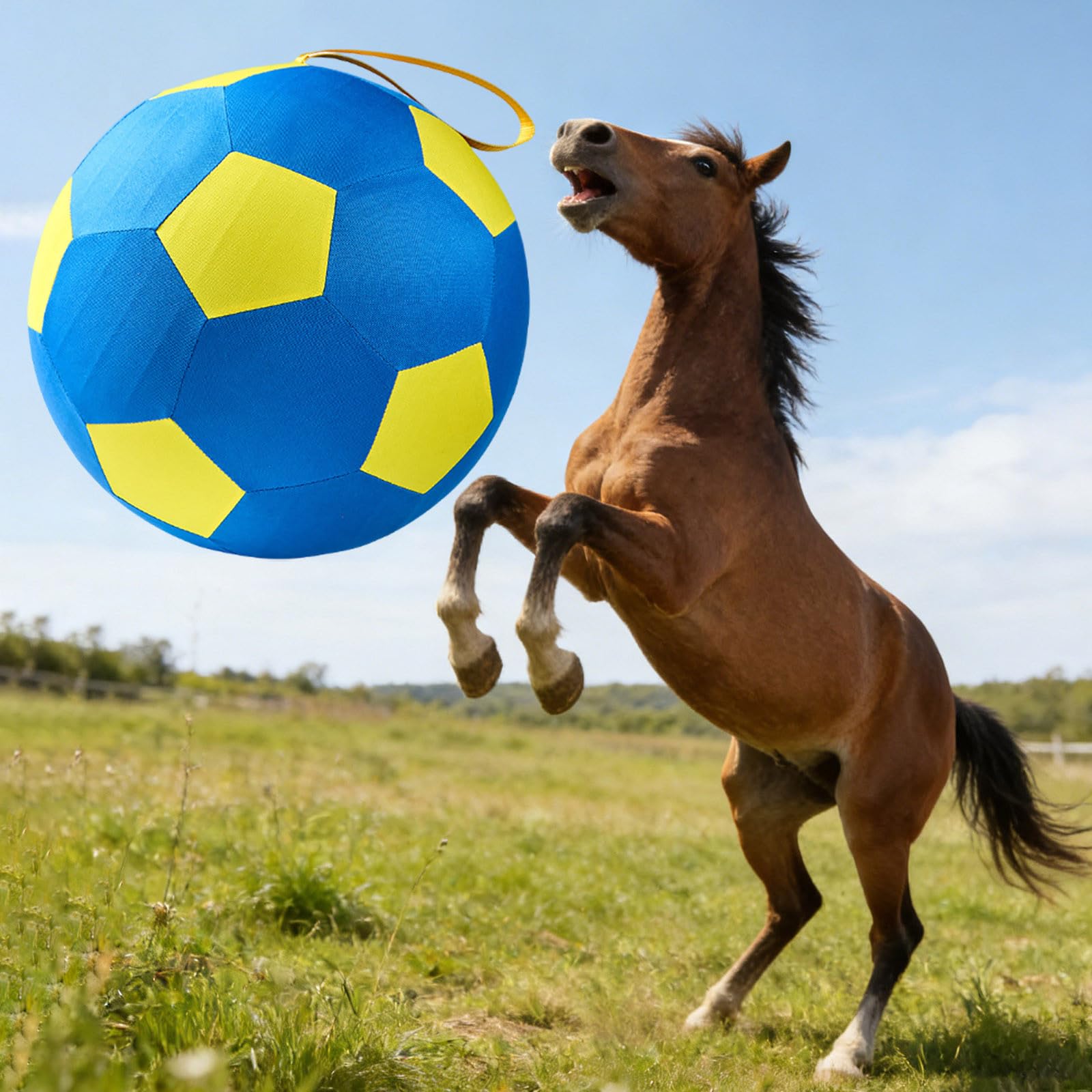 Palla per cani resistente, gonfiabile per cani, stimolazione mentale e gioco push-and-chase per esercizi all'aperto, ideale per animali domestici attivi