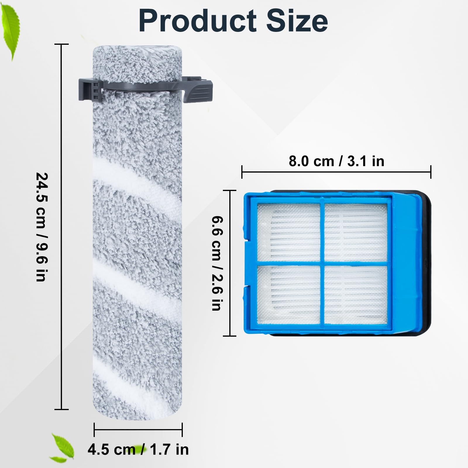 DingGreat Accessoireset voor Bissell CrossWave OmniForce 3912N 3882 draadloze nat- en droogstofzuiger, borstels en filtervervangingsset (2 hoofdborstels 3 zuigfilters 1 reinigingsborstel