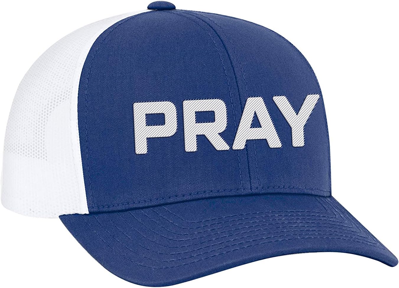 Men's Christian Prayer Warrior Embroidered Mesh Back Trucker Cap