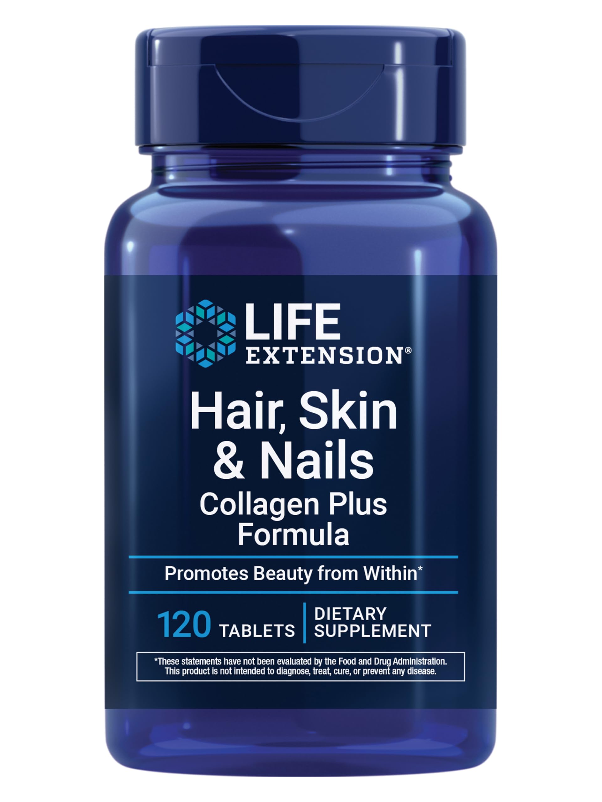 Life Extension Hair, Skin, & Nails- Collagen Plus, 120 Count