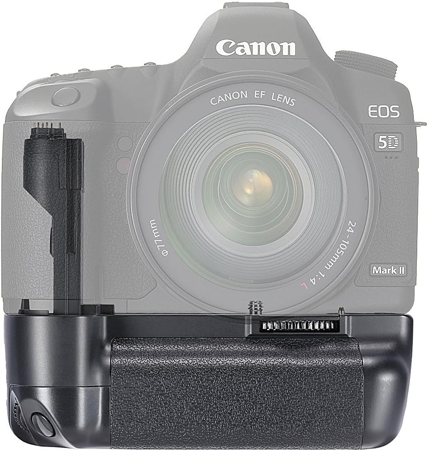 Neewer Vertical Battery Grip(Replacement for Canon BG-E6 Battery Grip)Work with 1 or 2 Pieces LP-E6 Battery or 6 Pieces AA Batteries for Canon EOS 5D MARK II Digital SLR Camera