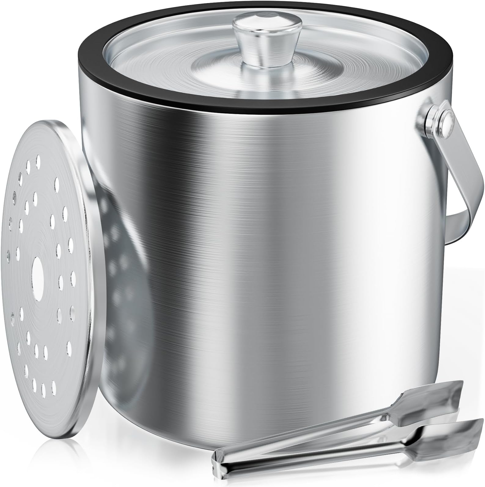 Dmnnlp Acryl Eiswürfelbehälter 1,2L Mit Zange - Klarer Champagnerkübel Für Party & Bar