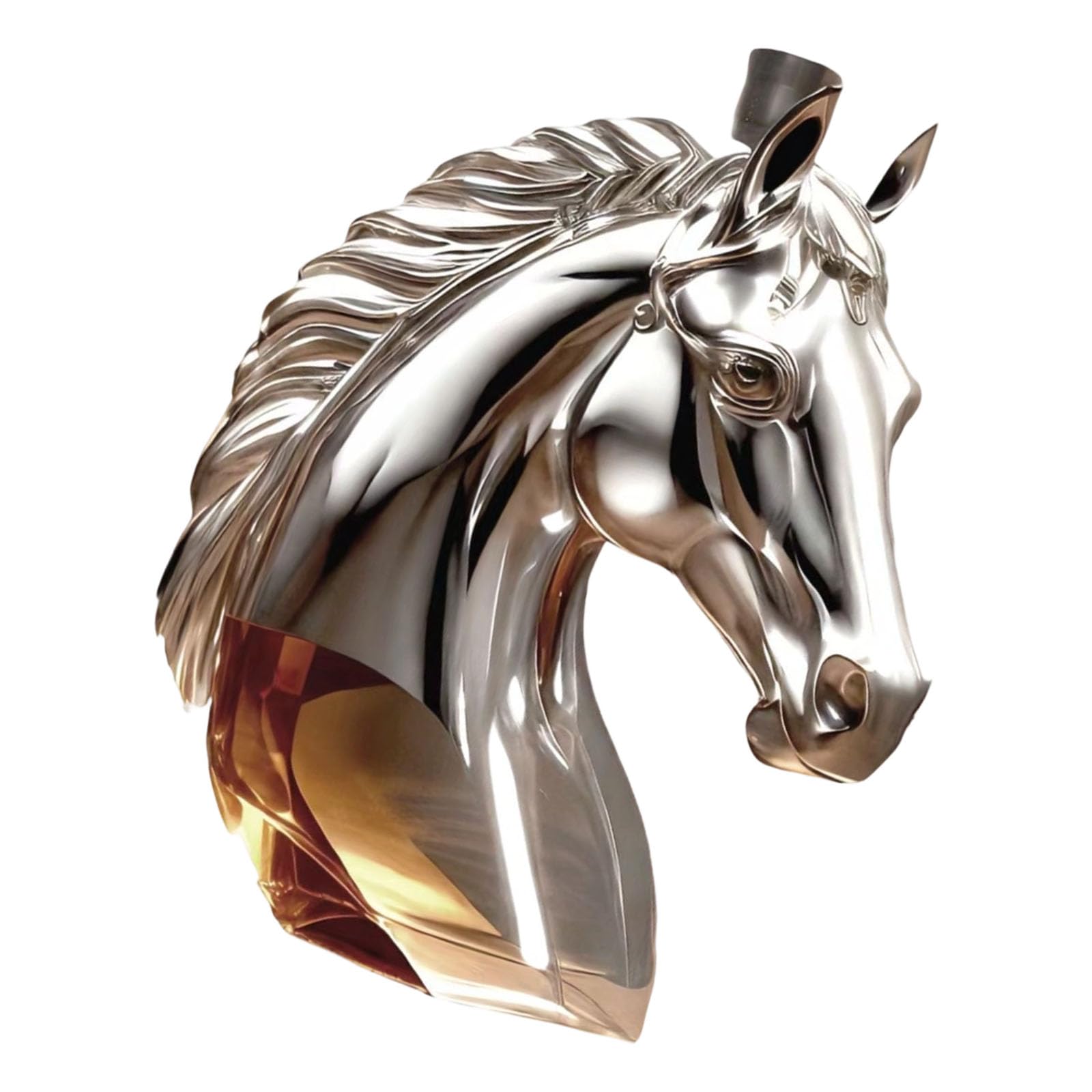 MALSSE Horse Head Form Liquor Bottle Glass Whiskeys Dispenser Shatter Resistant Drinkware for Social Gatherings Whiskeys Decanter for Parties