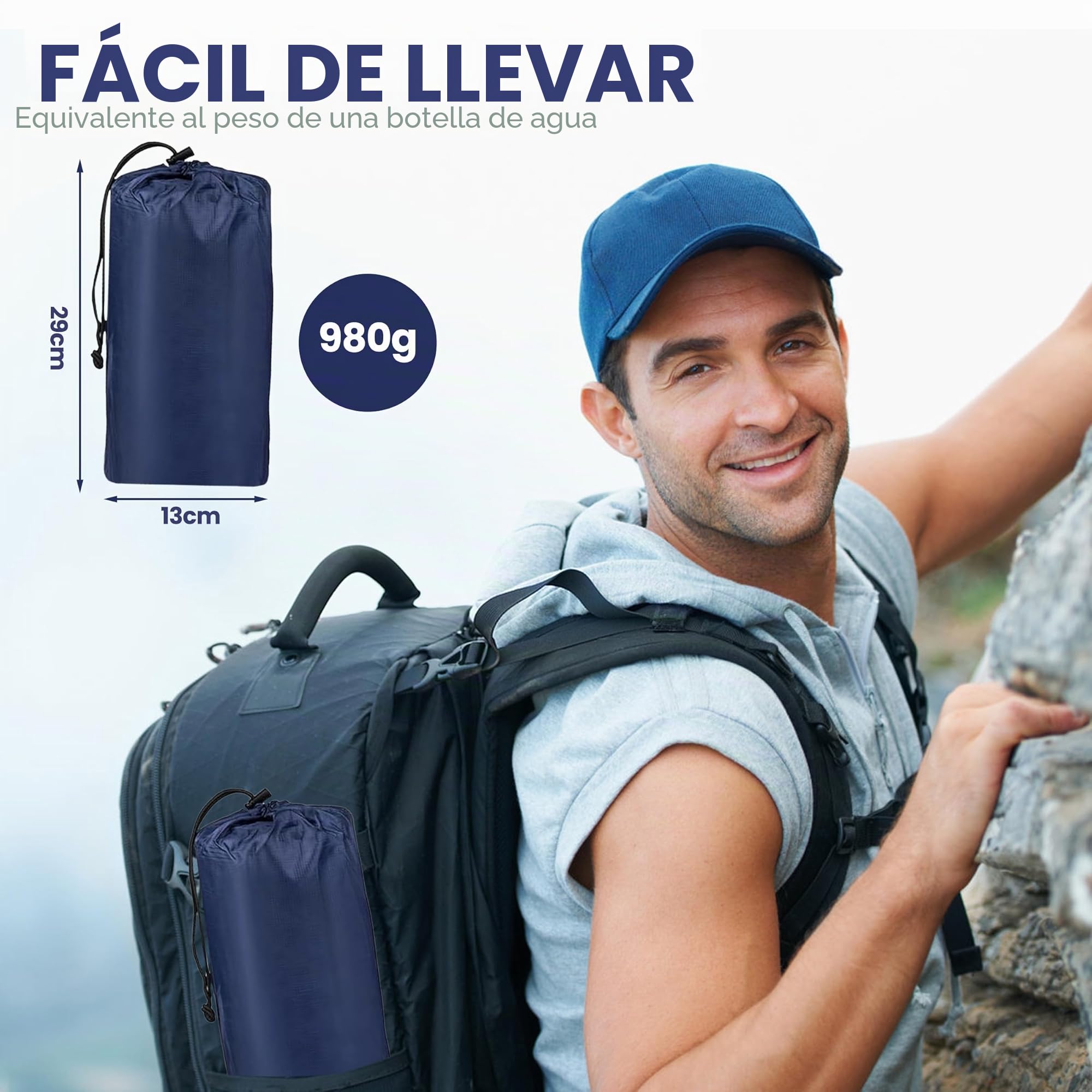 Colchoneta Autoinflable para Camping, 198 × 68 × 8CM Portatíl Ultraligera Impermeable Colchoneta Camping, con Almohada y Bomba de Pie, para Acampada, Trekking, Exteriores, Viaje