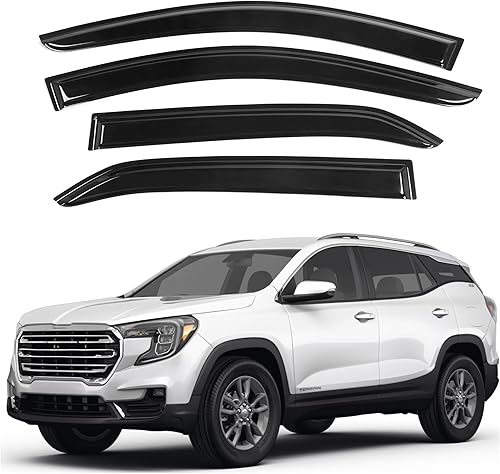 Miniatura 331 de IG - Visera para ventana de automóvil, protector contra la lluvia, el sol y el viento, con cinta adhesiva, deflector extraduradero para ventana