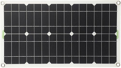 Miniatura 7 de Kit de panel solar de 100 W y 12 V, cargador de batería, panel solar monocristalino flexible portátil de 100 W con enchufe para encendedor de
