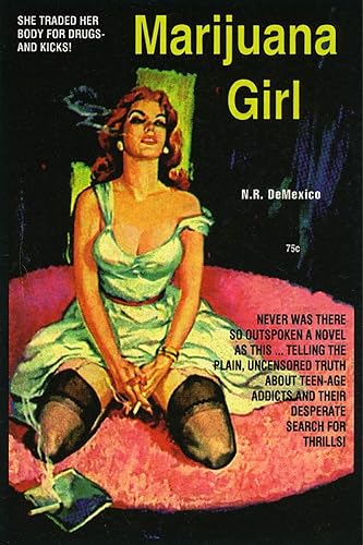 Póster de arte retro con portada de pulpa vintage de Marihuana Girl - 24x36