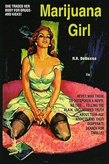 American Gift Services Marijuana Girl Vintage Pulp Novel Cover Retro Art Poster - 18x24