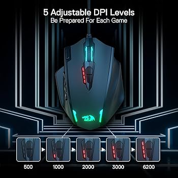 Redragon M908 Impact RGB LED MMO Gaming Mouse with 12 Side Bottons光線 並行輸入 Redragon M908 Impact RGB LED MMO Gaming Mouse with 12 Side Bottons光線 並行輸入