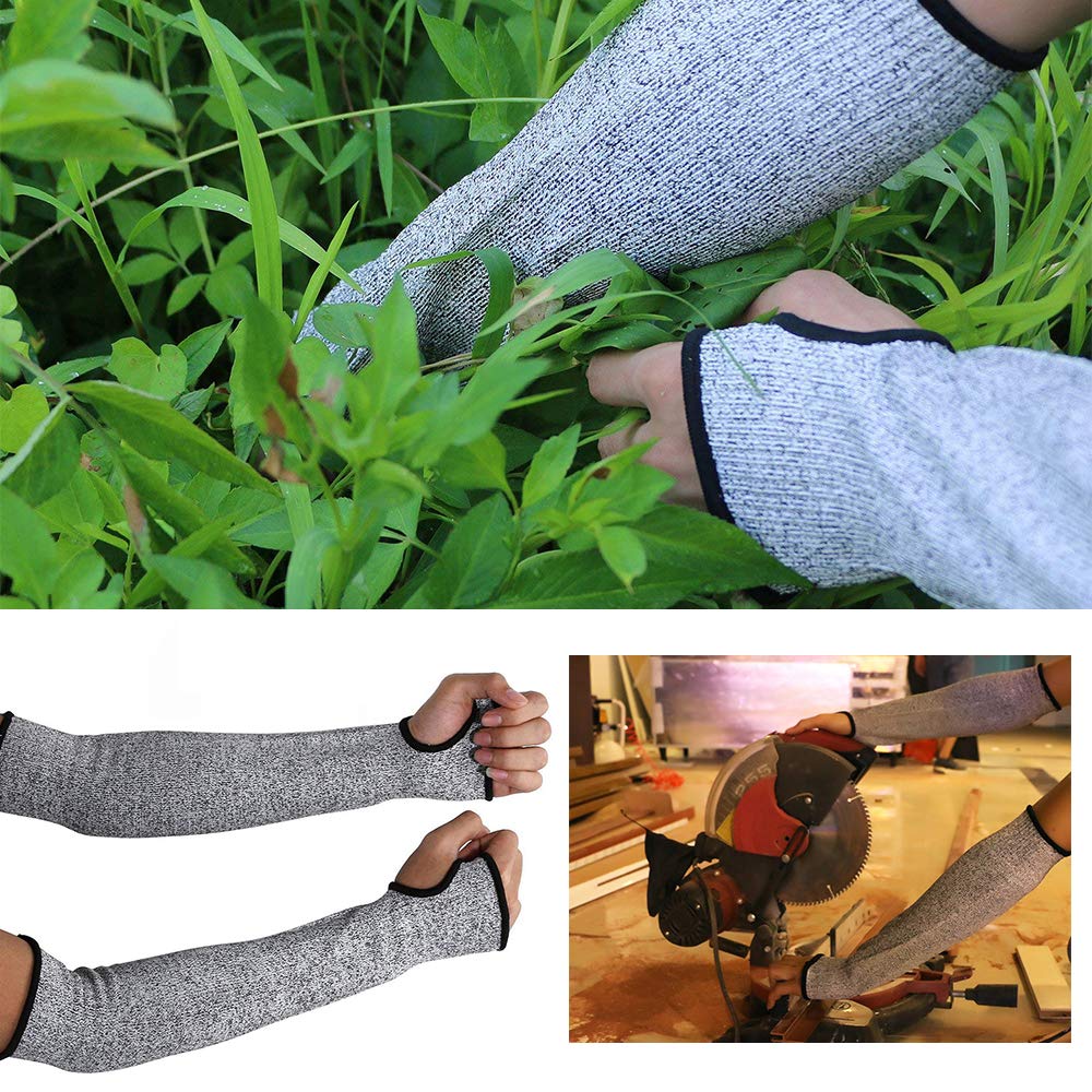 Manches Anti-coupures Grises - Protection Avant-bras Pour Travail - Lot De 2 ?