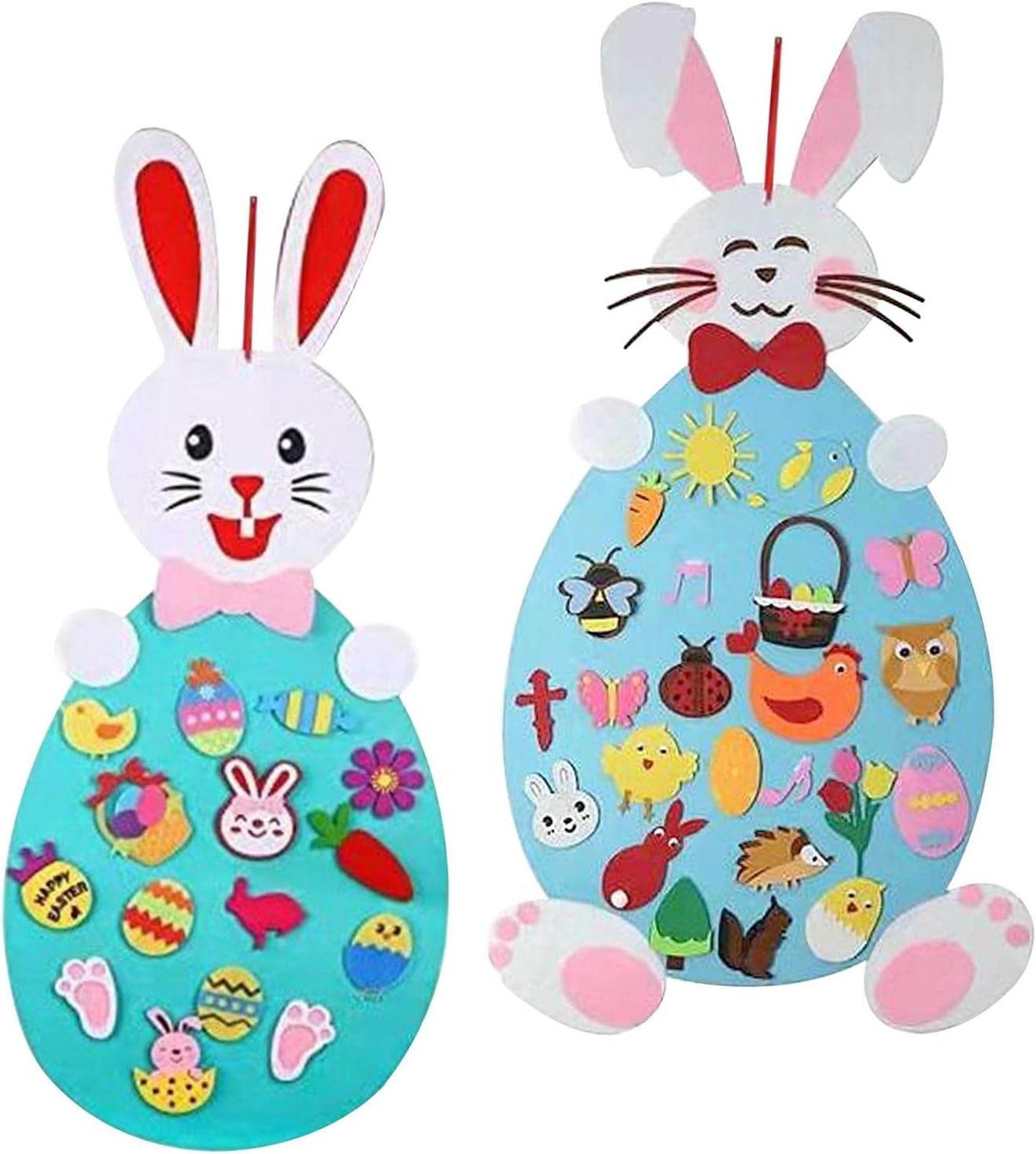 Loom Tree® DIY Felt Bunny Pendants Rabbit Easter DIY Wall Hanging Gift Home Decor Pink| Home Decor | Decals, Stickers & Vinyl Art