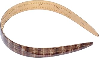 Parcelona French Strata Maroon Red Golden Brown Celluloid Acetate Wide Hair Headband