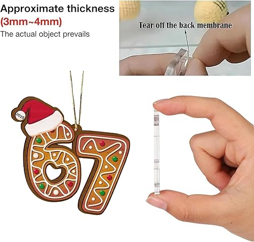 Miniatura 7 de Divertido adorno de Navidad 67, adornos de Navidad 6 7, regalos de broma para niños, 67 adornos de moda para adolescentes, adornos de decoración