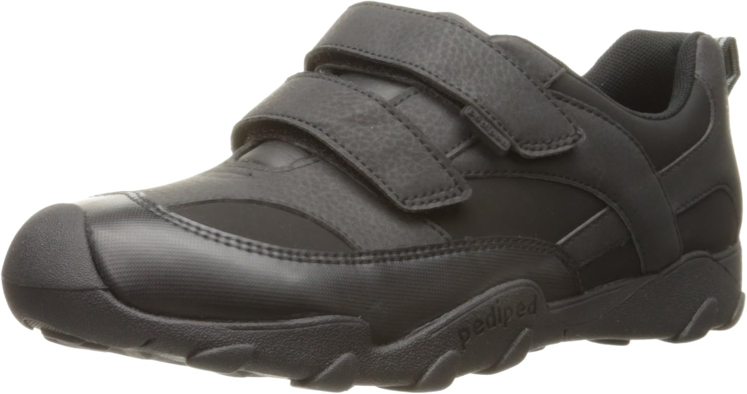 pediped Flex Highlander Sneaker,Black,24 EU(7.5-8 US Toddler)