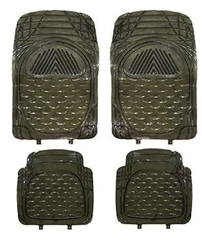 CARIZO Black Car Floor/Foot Mats Compatible for Volkswagen Vento Type 1 (2010-2015)