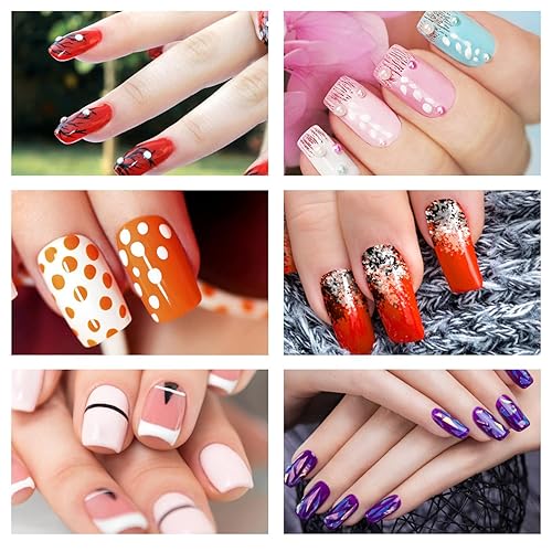 Miniatura 6 de Clara Colors Kit de uñas de gel suave, puntas de uñas de gel medianas, 550 piezas y lámpara de uñas LED, pegamento de uñas, capa superior, punta de