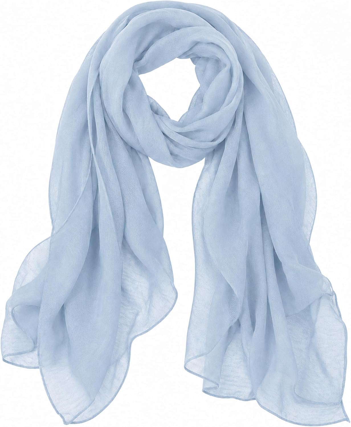 MissShorthair Scarves for Women, Lightweight Sheer Wrap Shawl, 71 x 31 in | Solid color 100% polyester long scarf; soft lightweight sheer wrap shawl for women, summer, wedding, party, travel and gifts