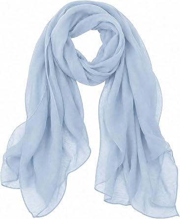 MissShorthair Women Solid Color Scarf Long Lightweight Scarves for Women Large Sheer Wrap Shawl