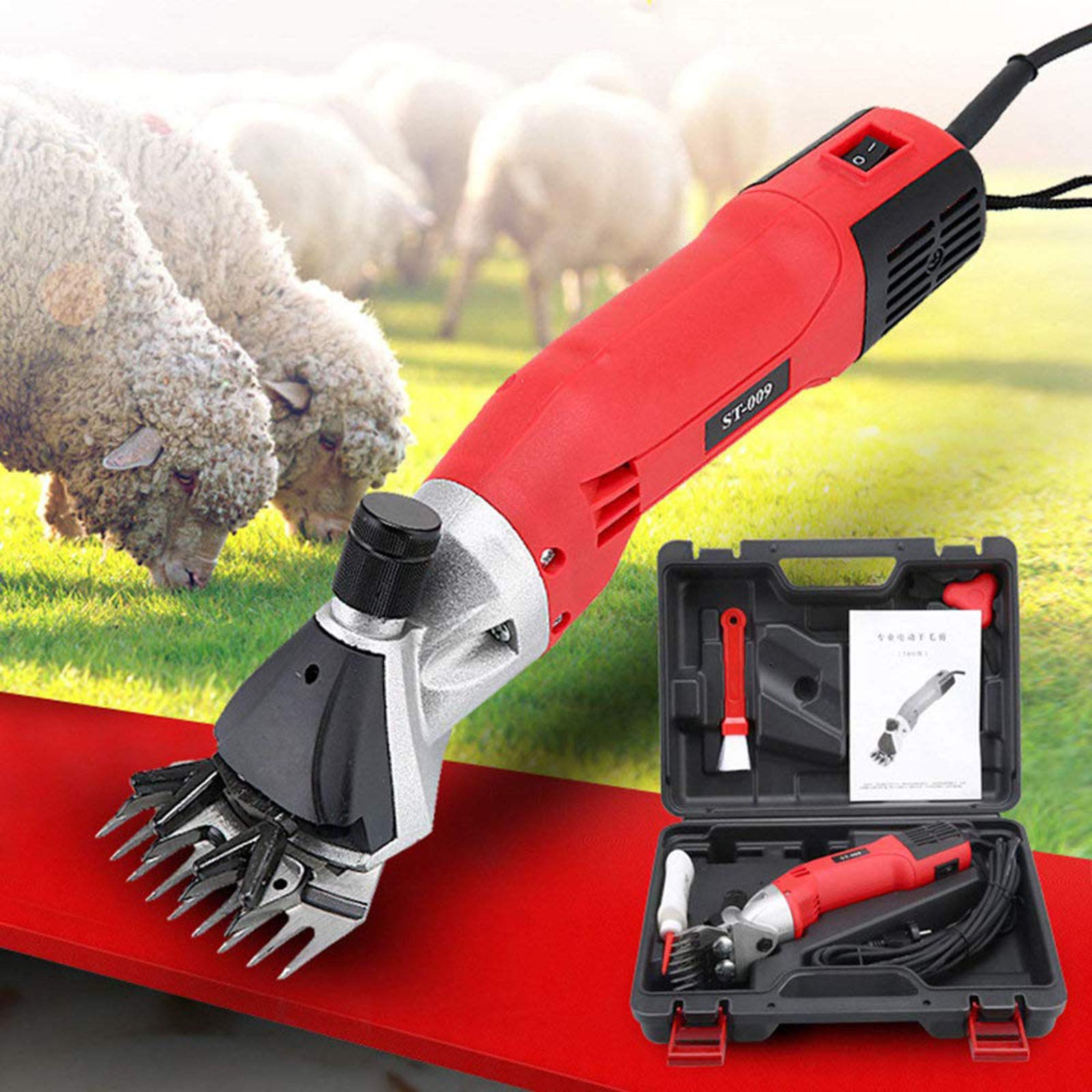 HGJDKSJ Sheep Shears, Sheep Clippers Electric Goat Shears 6-speed Adjustable, for Shaving Sheep, Goats, Cattle and Other Farm Animals' Skins, with Suitcase