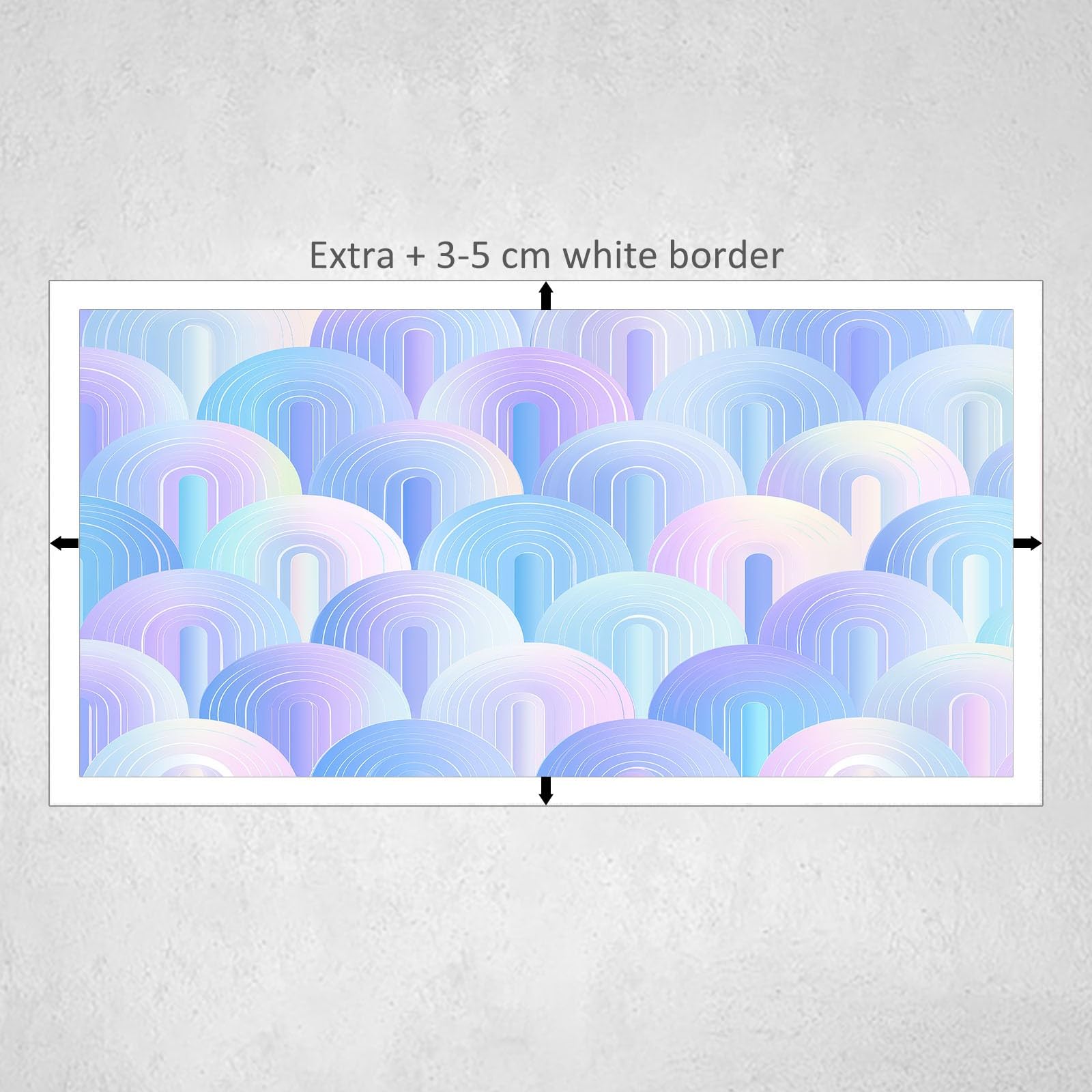 Träumerisch Regenbogen Geometrisch Streifen Modernes Leinwandbild 100L x 75B cm mit Rahmen, Art Déco XXL Wanddeko für Wohnzimmer Geschenk Idee Einzug - Hochwertiger Kunstdruck auf Holzrahmen