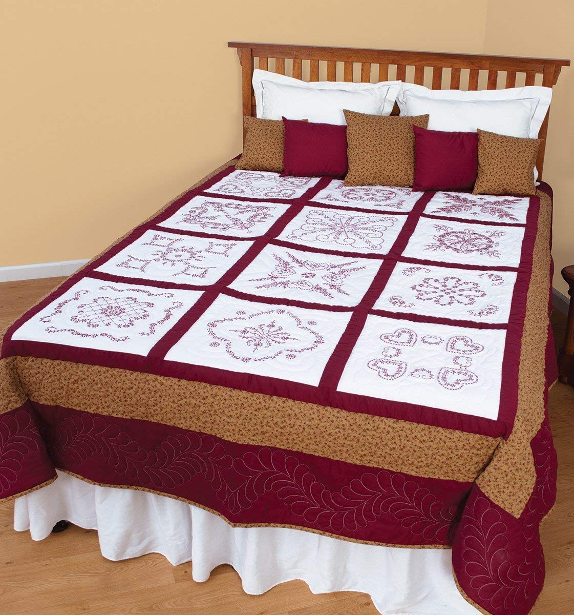 Jack Dempsey Stamped Bianchi Quilt Blocks, XX Stelle (Confezione