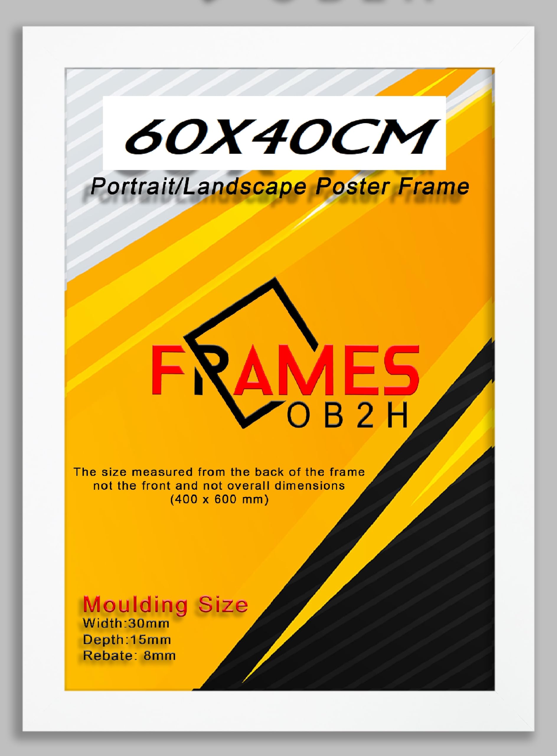 Ob2h White Picture Frame, Poster Frame,60X40cm(600X400mm)