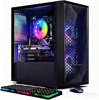 STGAubron Gaming PC Desktop Intel Core i5 3.6GHz RX 550 4GB 16GB RAM 512GB SSD WiFi 6 Windows 11 Tower