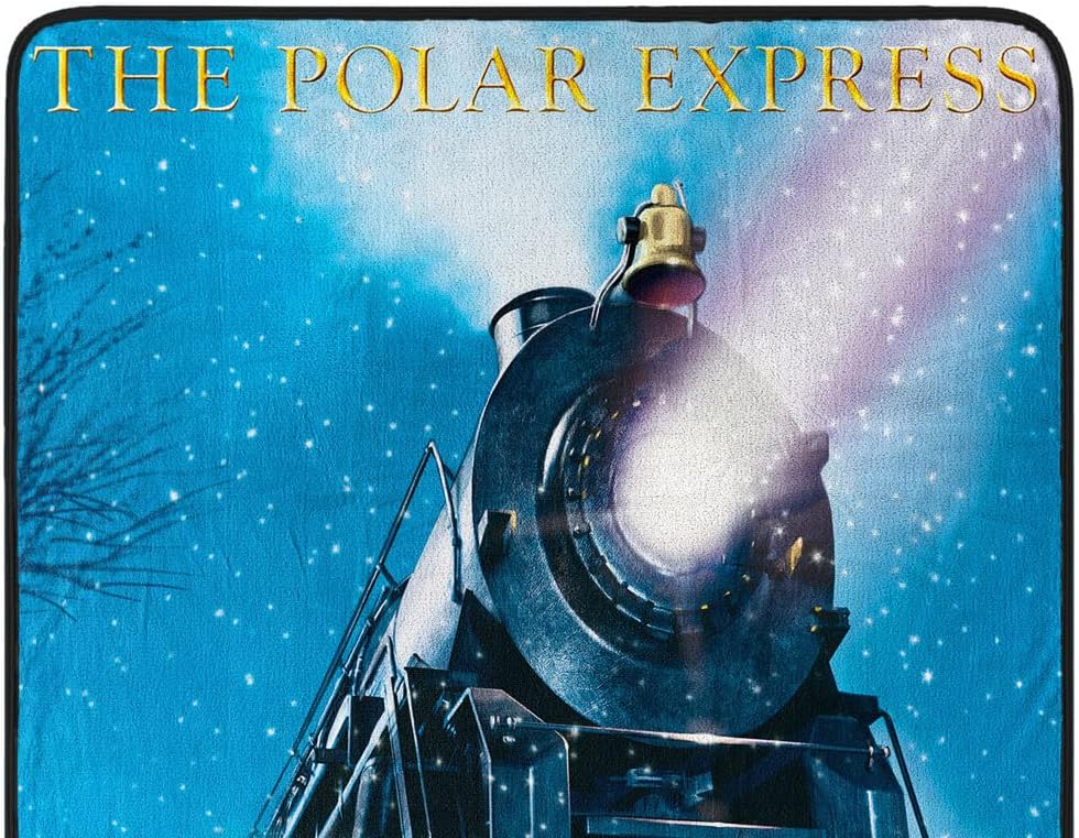 Northwest The Polar Express Christmas Train Engine Wonder Fleece Super Plush Throw Blanket 46" x 60" (117cm x 152cm) - Image 3