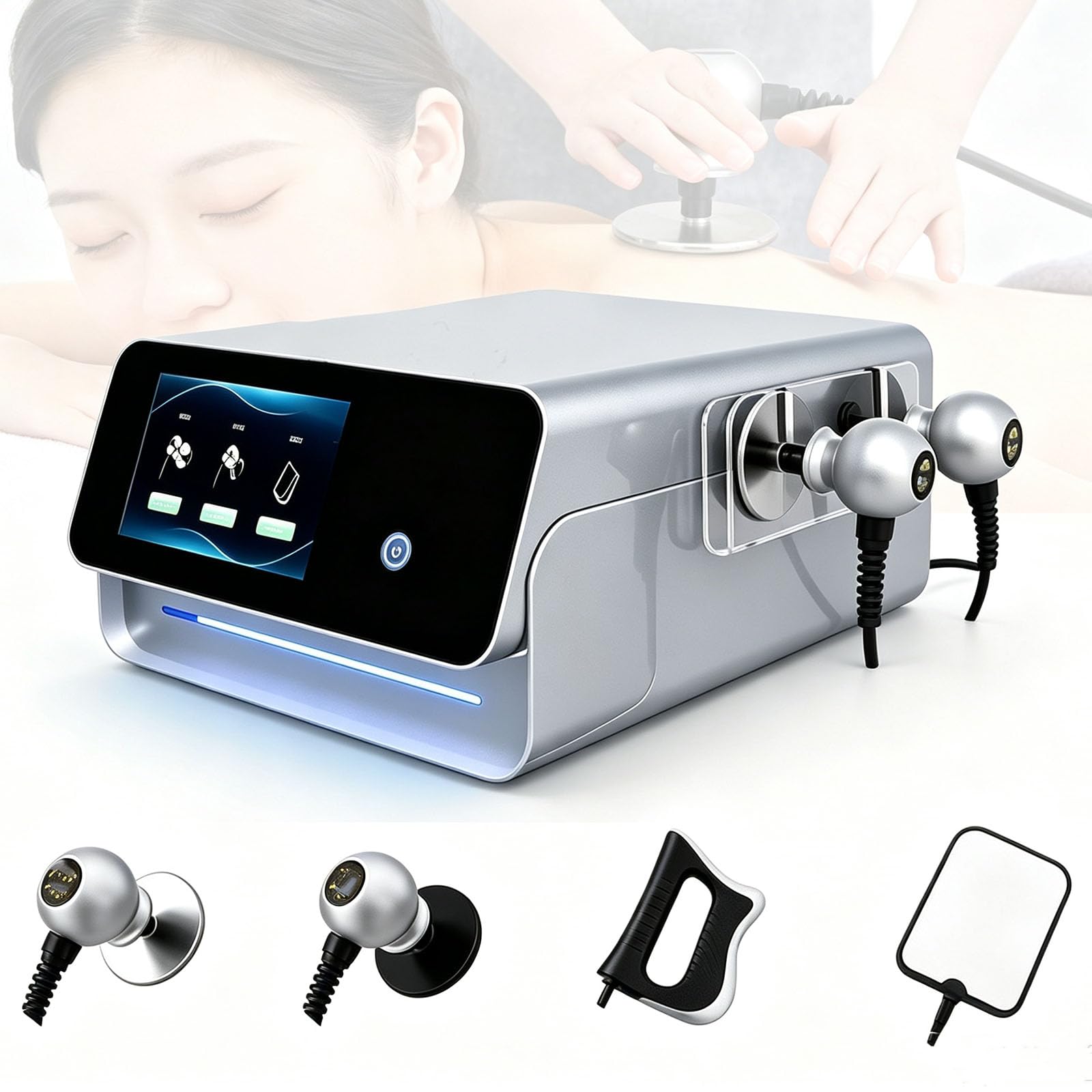 Equipo De Fisioterapia Tecar, Dispositivo De Modelado Corporal Tecar con Pantalla Táctil, Bisturí De Fascia Y Placa Negativa, Modo Dual Ret/cet, para Salones De Belleza Y Centros De Salud.
