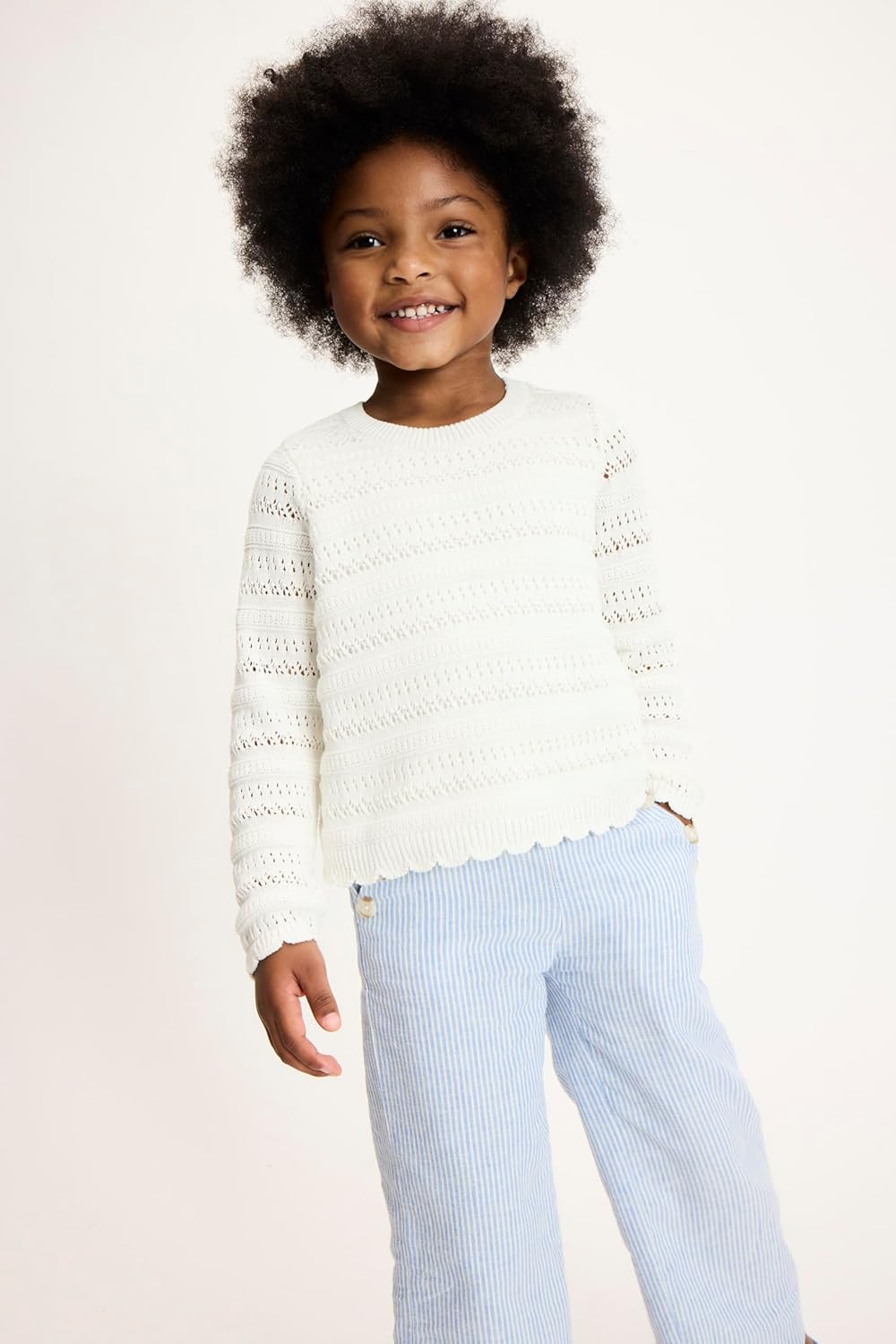 Gymboree Girls' and Toddler Long Sleeve Pullover Linen Sweater