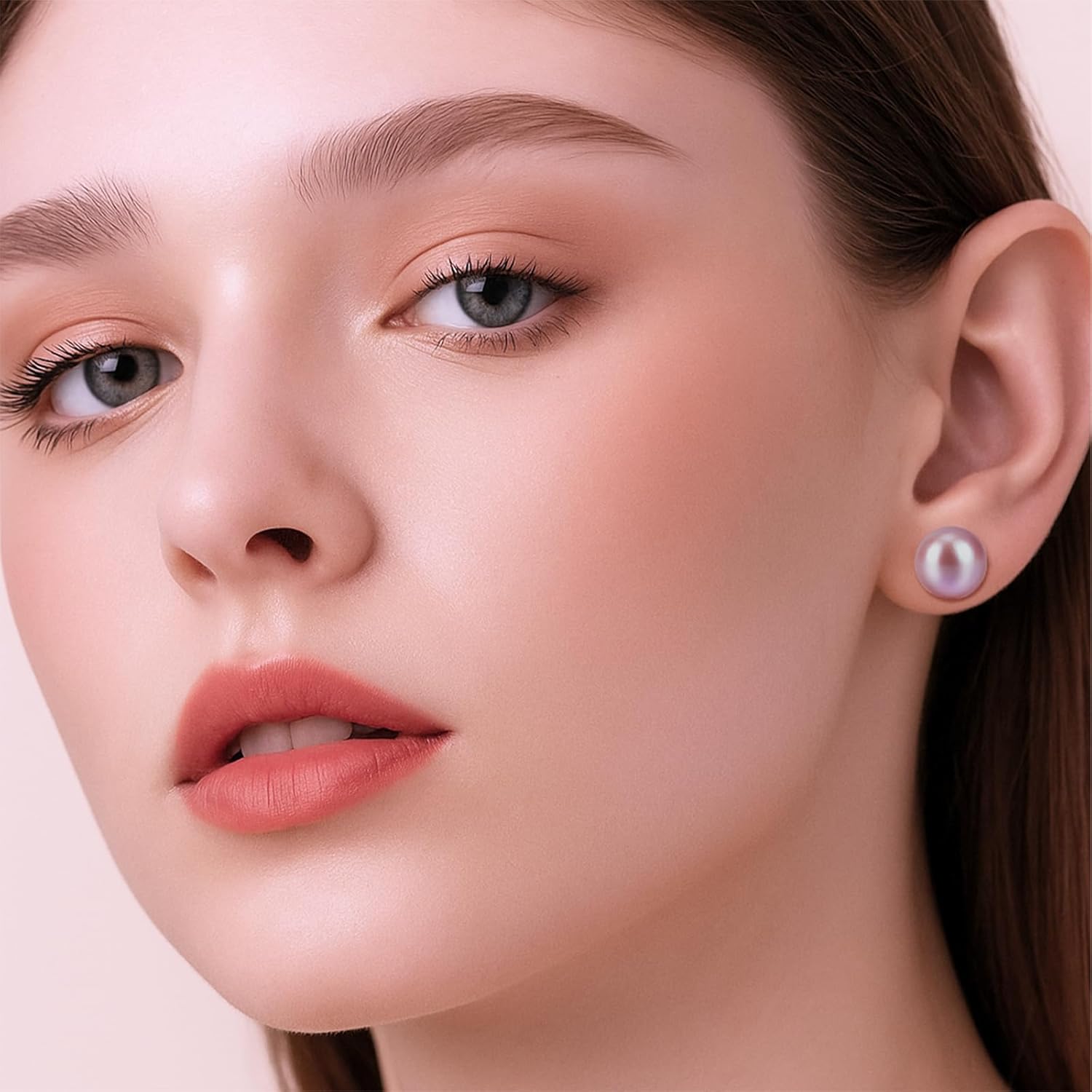 earrings studs for women pearl earrings Sterling Silver AAAAA+ Hypoallergenic Freshwater Cultured Handpicked with Genuine Cultured pearl studs Birthday Wedding Jewelry Valentine's Day Gift - Image 2