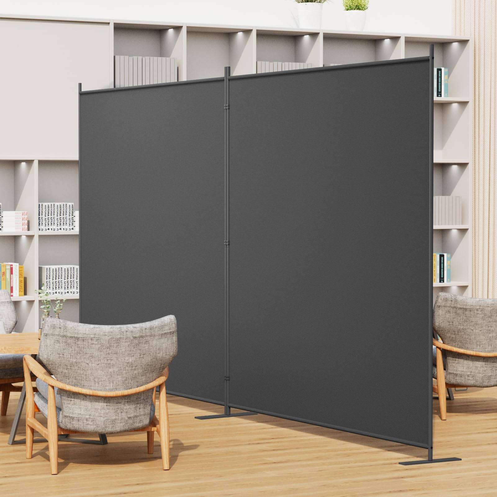 Helios&Hestia Cloison de séparation d'intérieur pliable à 2 panneaux de 1,8 m de haut, écran d'intimité portable, séparateur de séparation autonome, séparation temporaire du mur pour chambre à