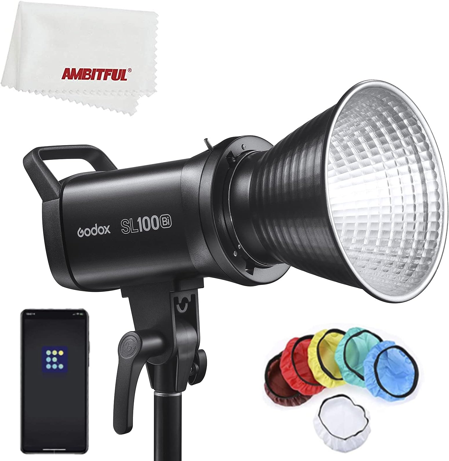 Neewer HS60B LED Videolicht 60W - Tragbare COB Lampe Mit App Steuerung