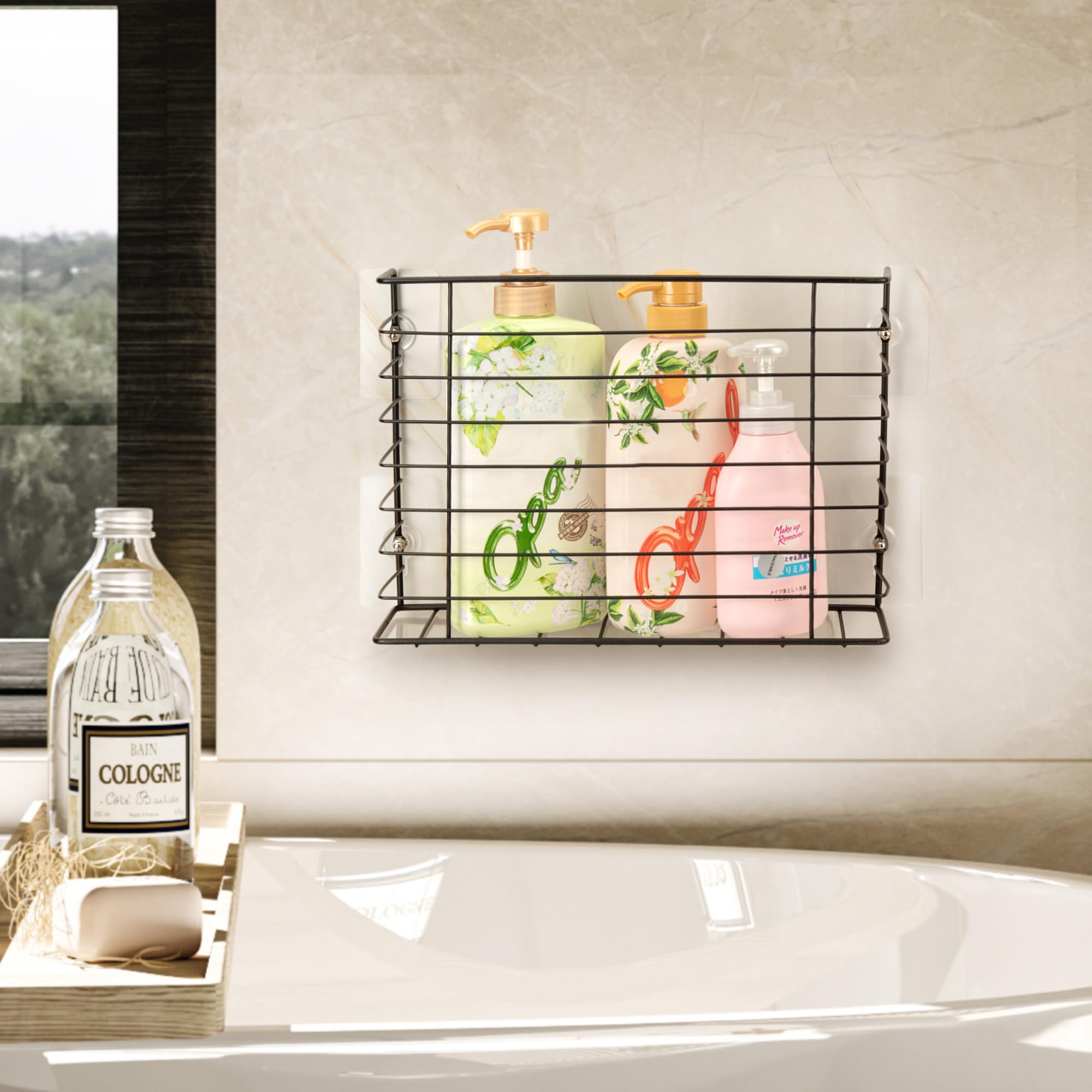 Organizer Da Parete Per Cucina - Scaffale Appendibile Per Armadio, Nero, 30x21x10 Cm - Foto 9