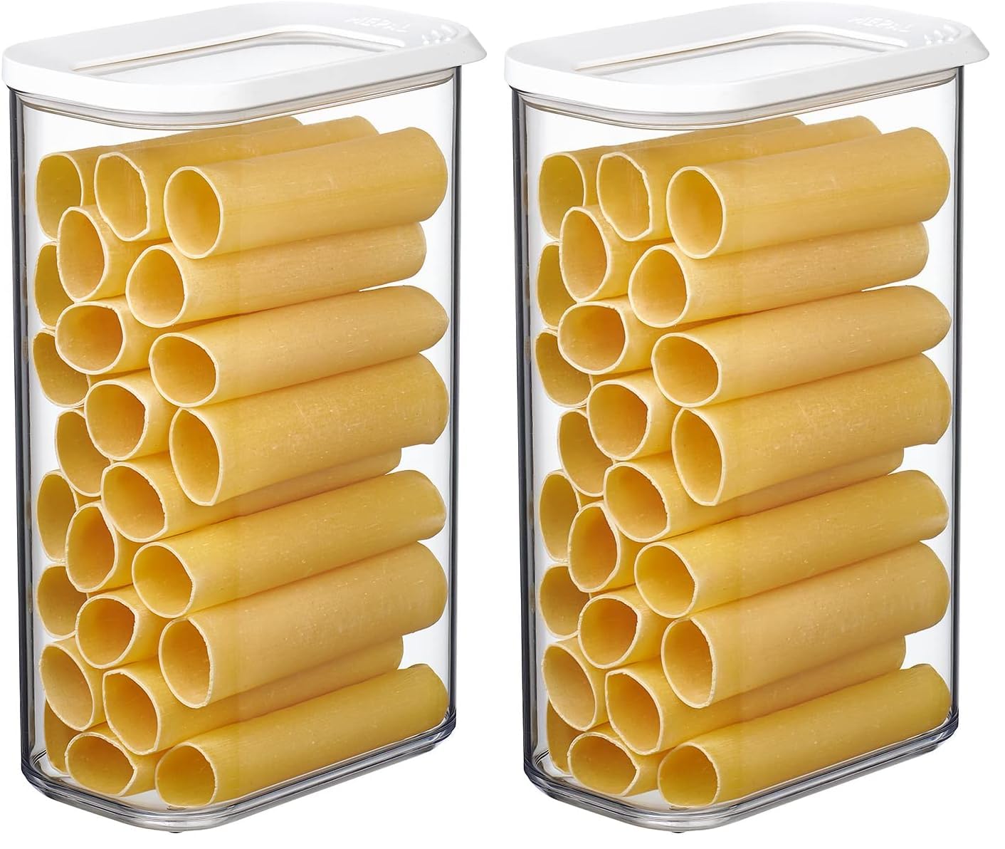 Mepal - Boîte Conservation Alimentaire Rectangulaires Modula - Boîte de Stockage Transparente avec Couvercle - Boîte de Rangement Cuisine - Empilable & Hermétique - 2000 ml - White (Lot de 2)