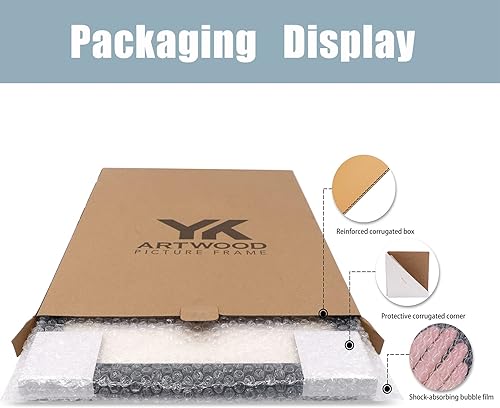 Miniatura 6 de Marco de 12 x 18 pulgadas con paspartú, color gris, juego de 3 portarretratos de madera, para fotos de 8.5 x 11 pulgadas con paspartú o de 12 x 18