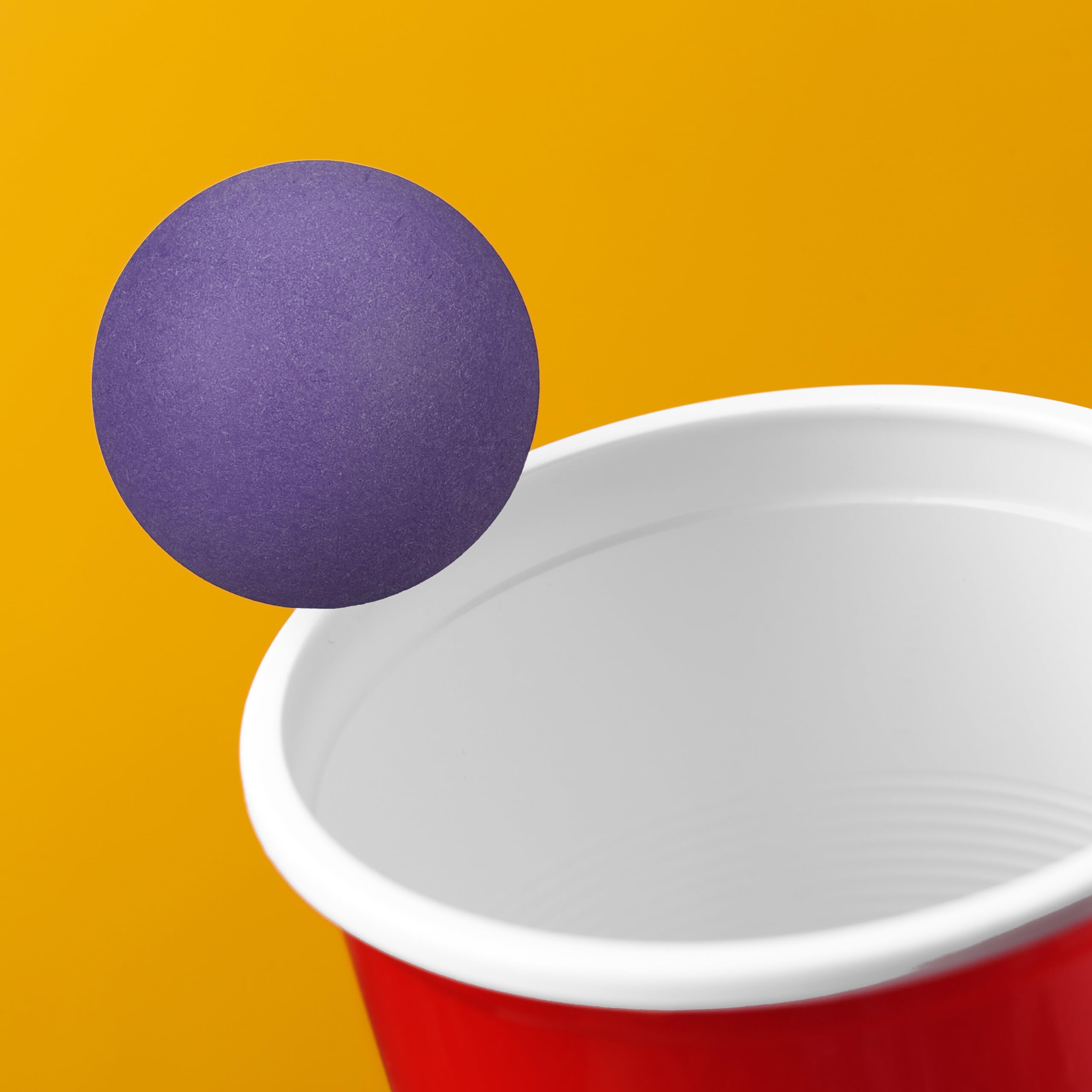 Relaxdays Palline da Beer Pong, in Set da 100, Mini Balls Ping-Pong in Plastica, Senza Scritta, Diametro 40 mm, Colorate