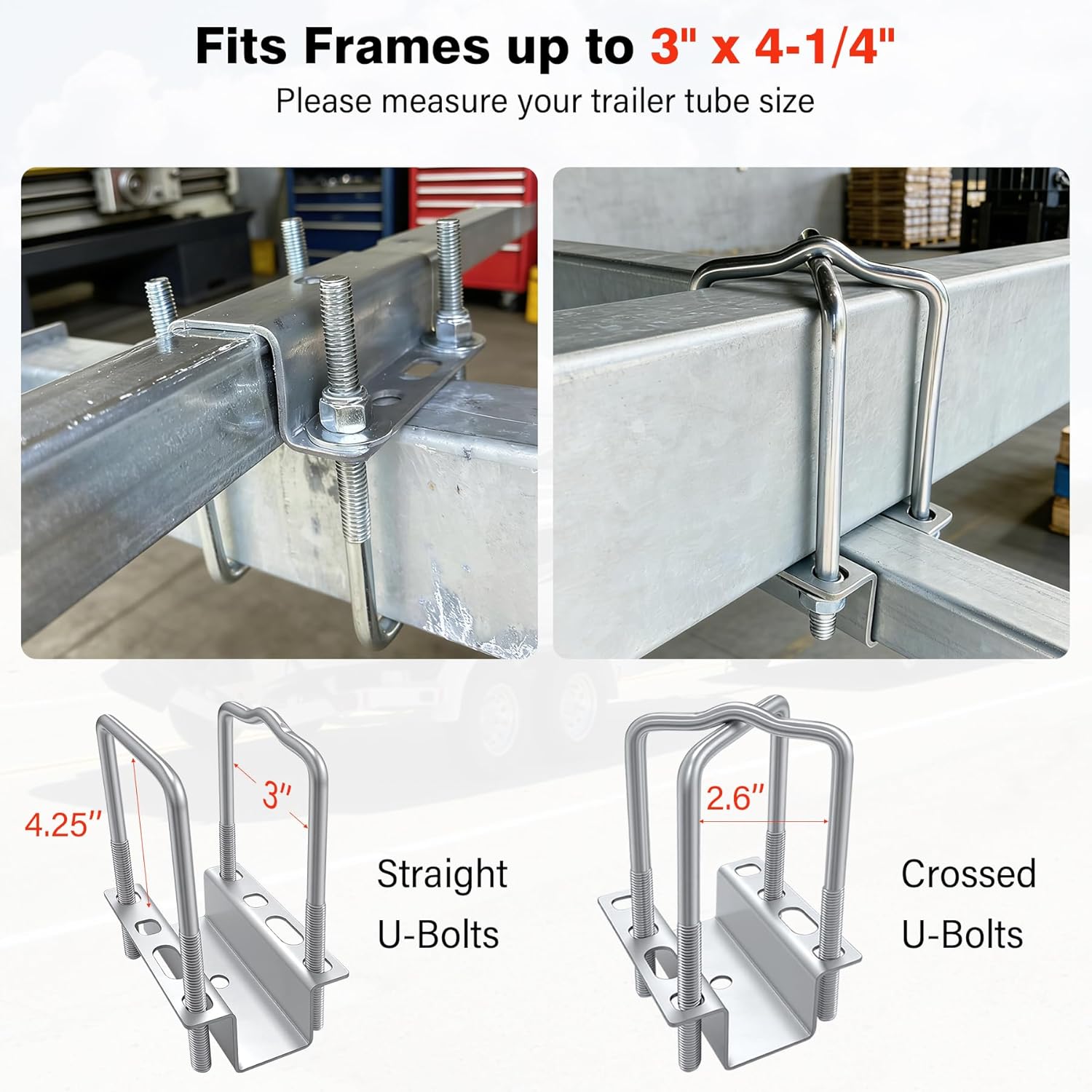 Boat Trailer Guide-ons-60,2*316L Stainless Steel Trailer Post Guide on,2*UPVC Tube Trailer Guide Bars,mounting Hardware Included,for Fishing Boats,Kayaks,Canoes,ski Boats and More