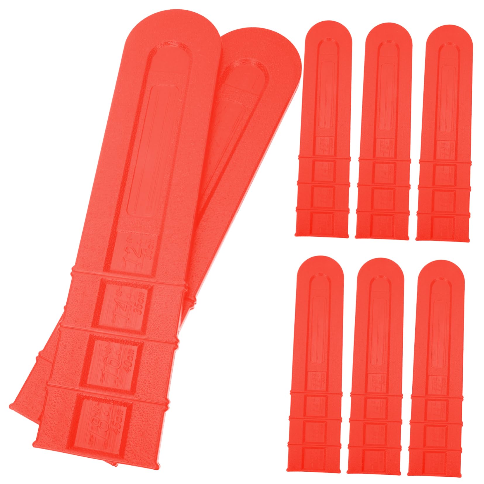 8 Pezzi Coprilama Motosega in Plastica Rossa Copertura Protettiva per Guida Motosega Accessorio Pratico per Estendere la Durata della Lama