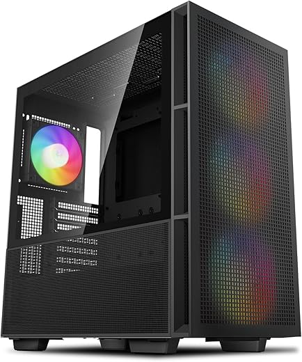 Deepcool CH560 Digital Mid-Tower Computer Case/Gaming Cabinet – Black | Support Mini-ITX/Micro-ATX/ATX/E-ATX | Pre-Installed 3 x 140mm ARGB Front…