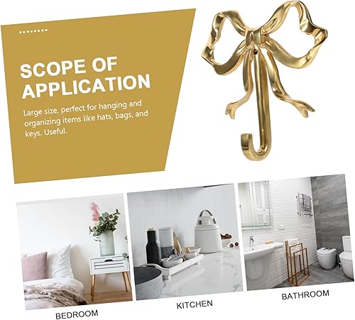 Miniatura 5 de Zerodeko Gancho de lazo para colgar en la puerta, gancho de clavija de pared, ganchos de puerta, ganchos decorativos, gancho de cocina, gancho para