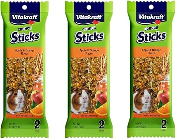 Vitakraft 6 Pack of Crunch Sticks Treats، Apple and Orange Flavor، for Guinea Pigs