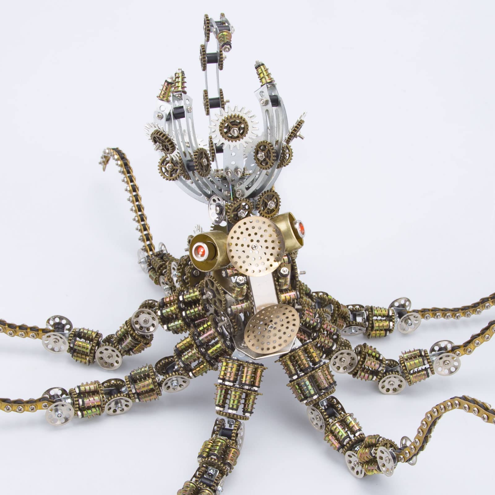 Puzzle 3D metalu, 2400 sztuk ośmiornicy, zestaw modeli metalowych 3D, wycinany laserowo model, mechaniczna układanka