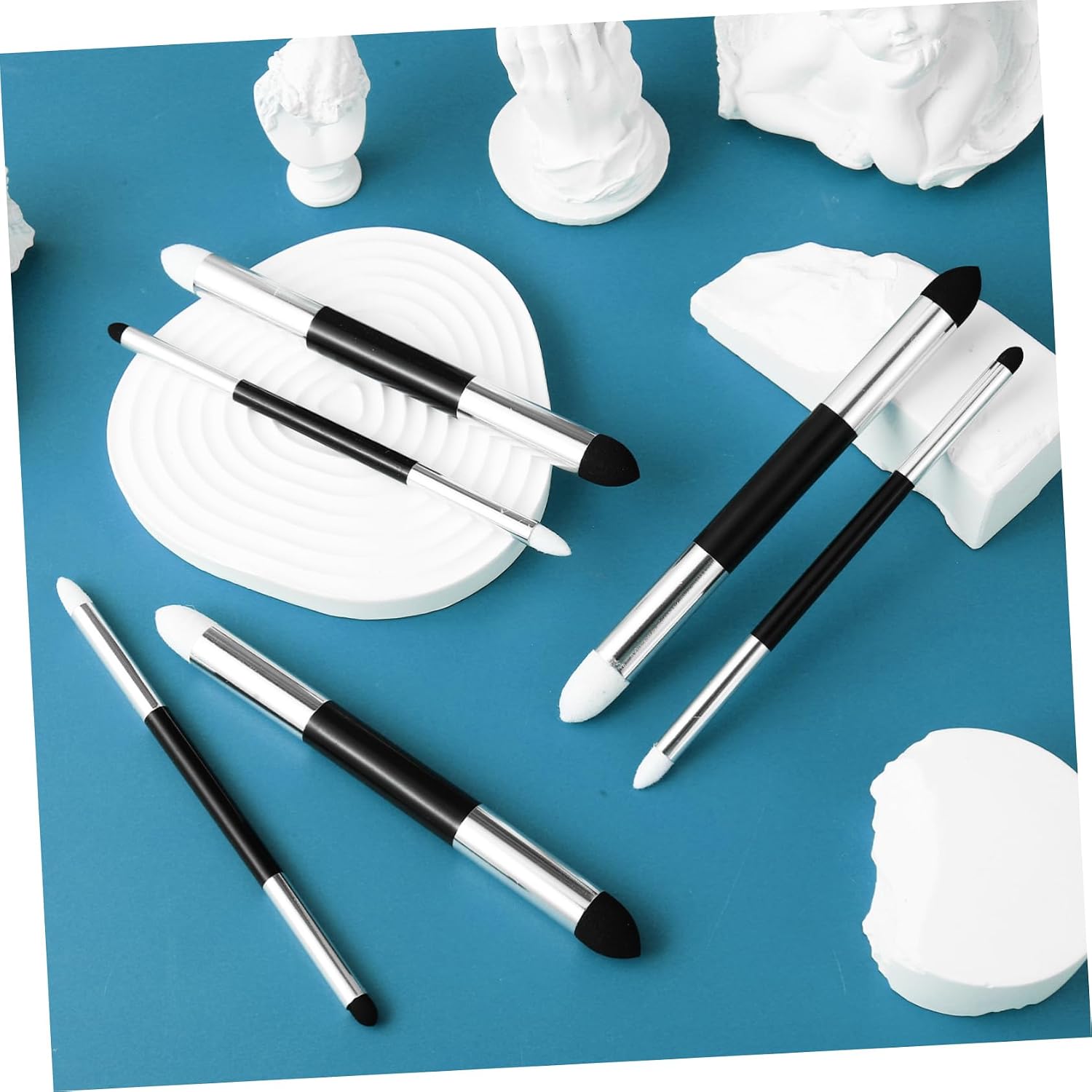 FIXOSHEE 6pcs Blending Sponge Pen Dual-tip Art Drawing Tools for Smooth Blending Comfortable Grip and Easy Erasing Artists and Students