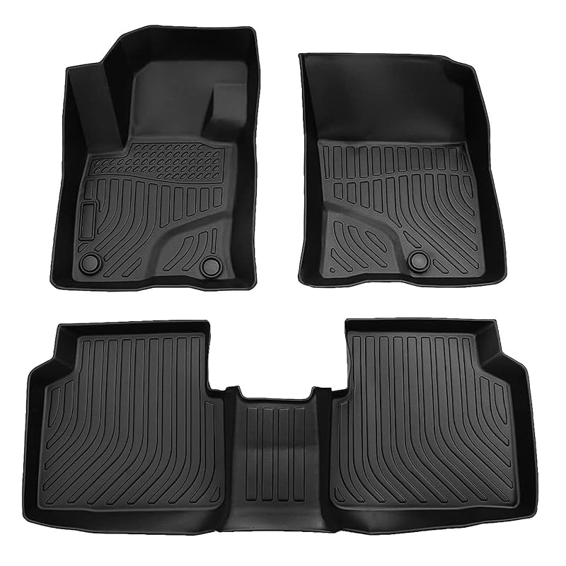 Tapetes automotivos sob medida para Ford Escape 2020 a 2025, TPE preto, exceto híbrido, 3 unidades