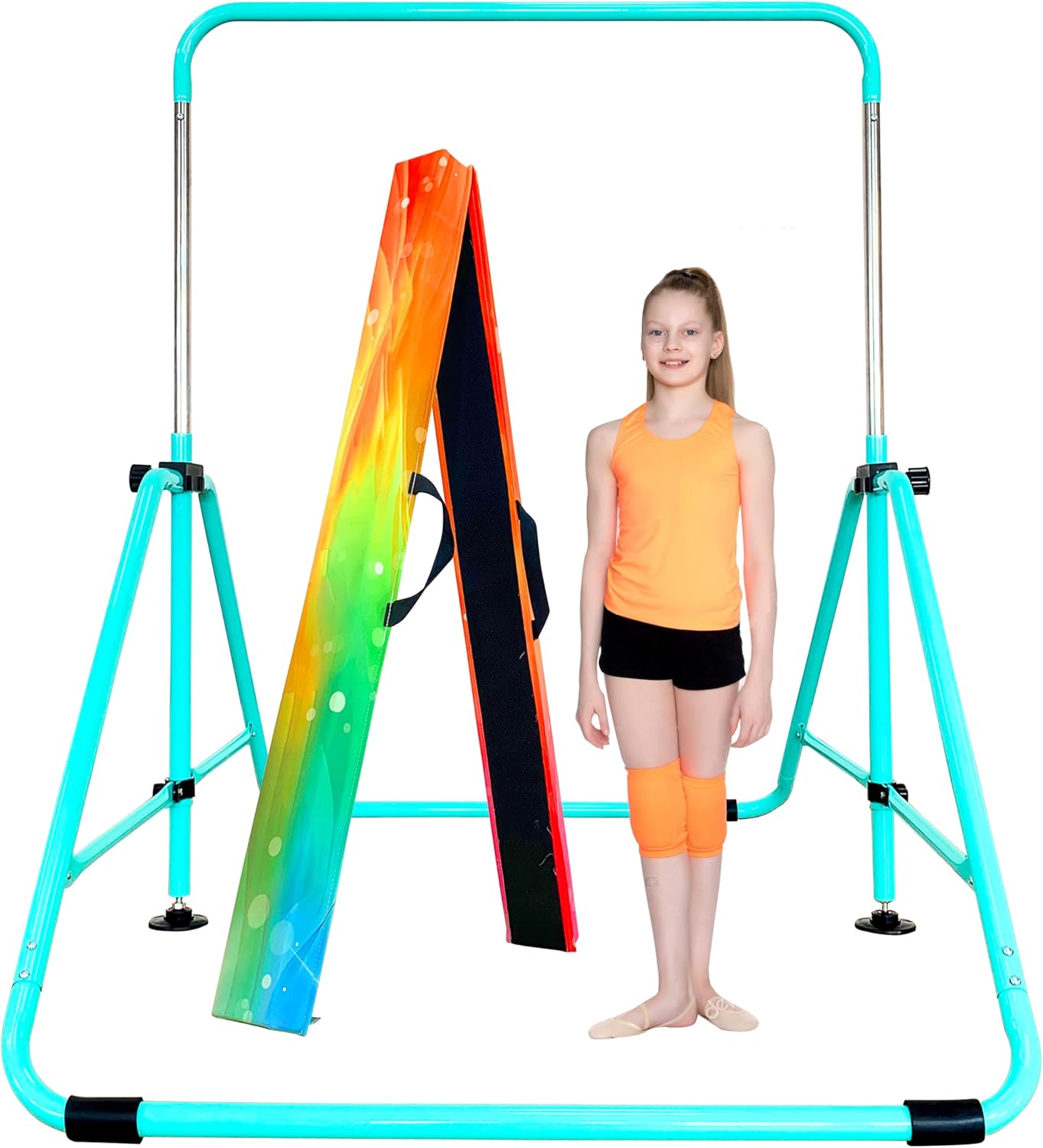 Marfula Fold Gymnastic Kip Bar And Fold Floor Foam Balance Beam For Kids Home And Club Use Gymnastic Training Equipment For Kids And Toddler And Teenager of 3-18 Years Old