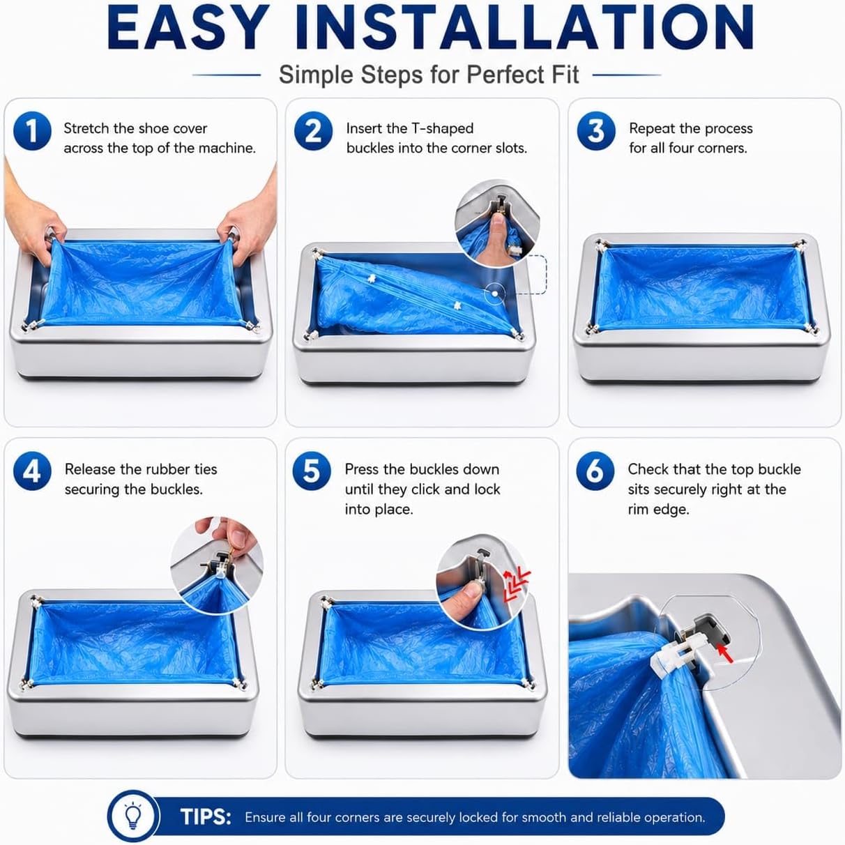 Automatic Shoe Cover Dispenser with 200 Disposable Non-Slip Shoe Covers, High Quality Shoe Cover Machine Fits Most Shoe Sizes for Home, Office, Hospital, Laboratory & Factory Floor Protection