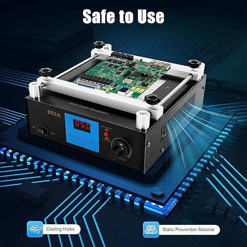 Miniatura 5 de Estación de retrabajo de precalentamiento, 110 V 450 W SMD PCB Precalentador BGA Estación de horno de precalentamiento Estación de precalentamiento
