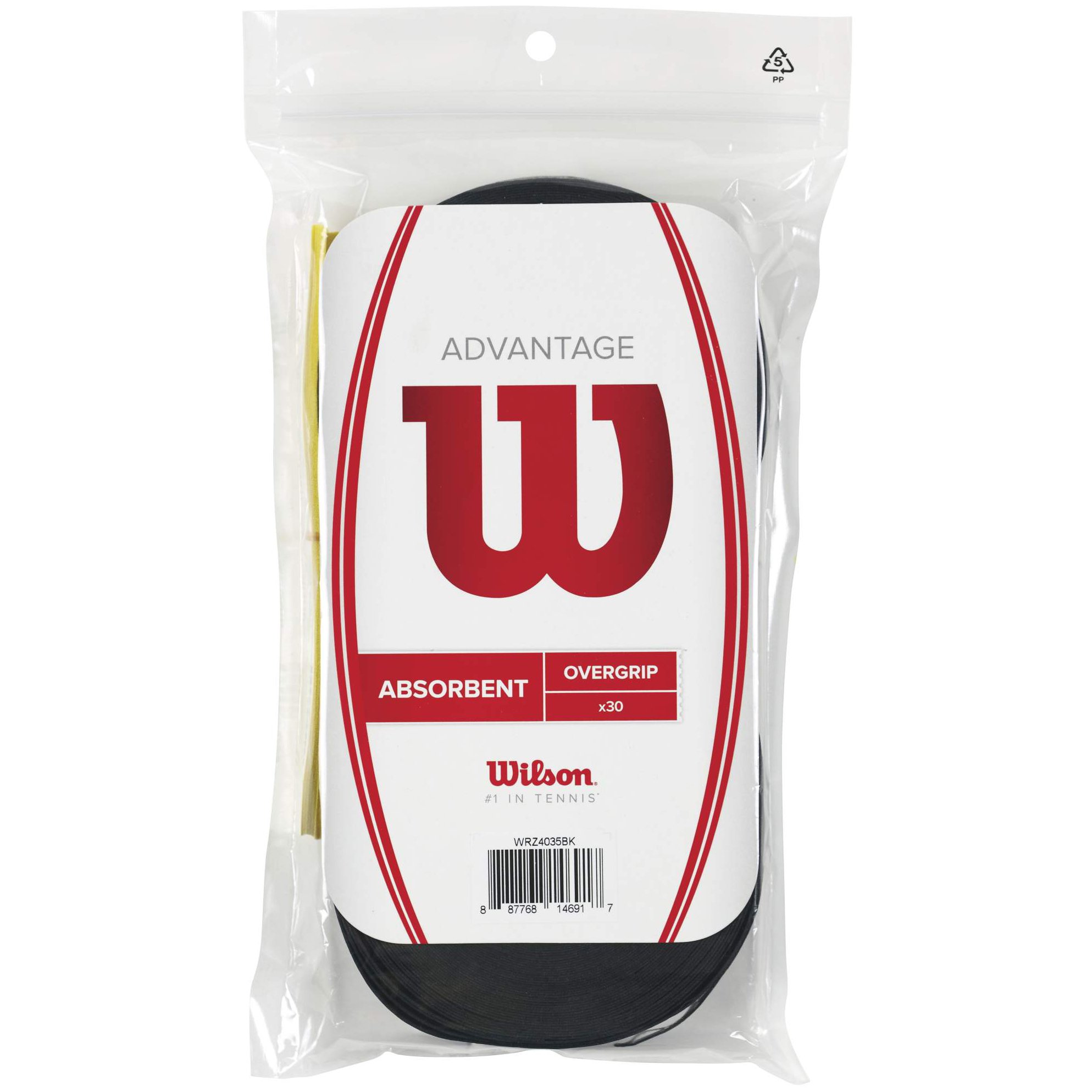 Wilson Griffband Advantage Overgrip 30 Pack, Black, WRZ4035BK